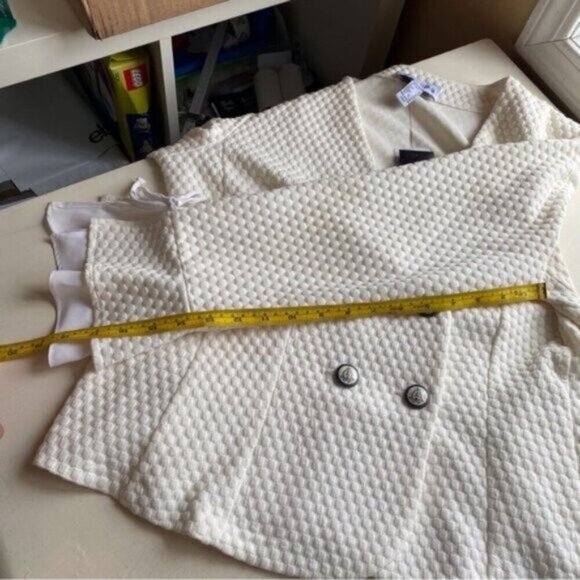 Joesph Ribkoff Blazer Jacket Woman 14 Textured Double Breasted Preppy 191473 - Picture 14 of 16